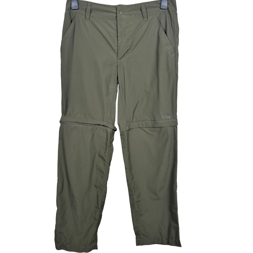 The North Face Convertible‎ Pants Mens 32 Olive Zip Off Hiking Outdoor